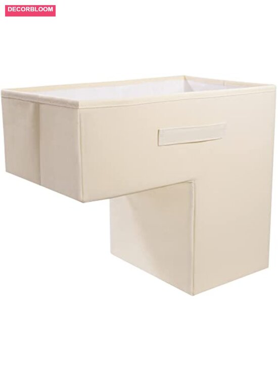 Other - L-Shape Stair Storage Organizer Foldable Water-Resistant Cotton Basket with